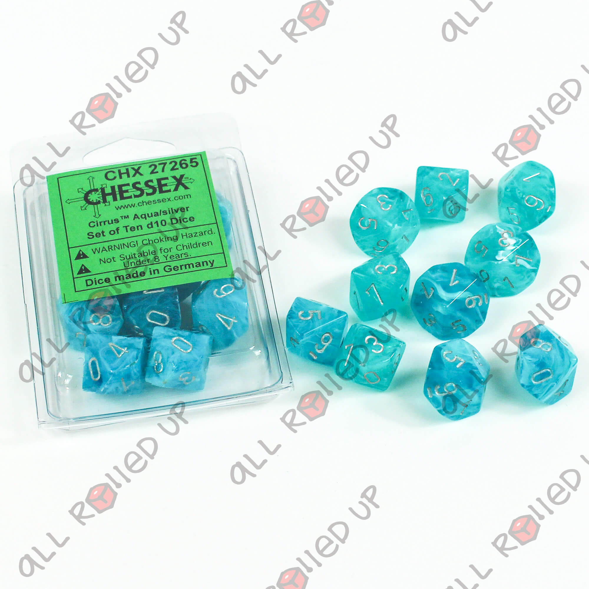 Chessex Chessex Cirrus Aqua 10 X W10 Set 